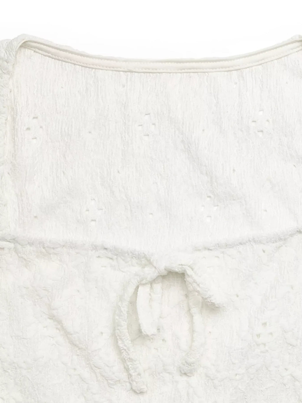 Lace Square Neck Crop T-Shirt