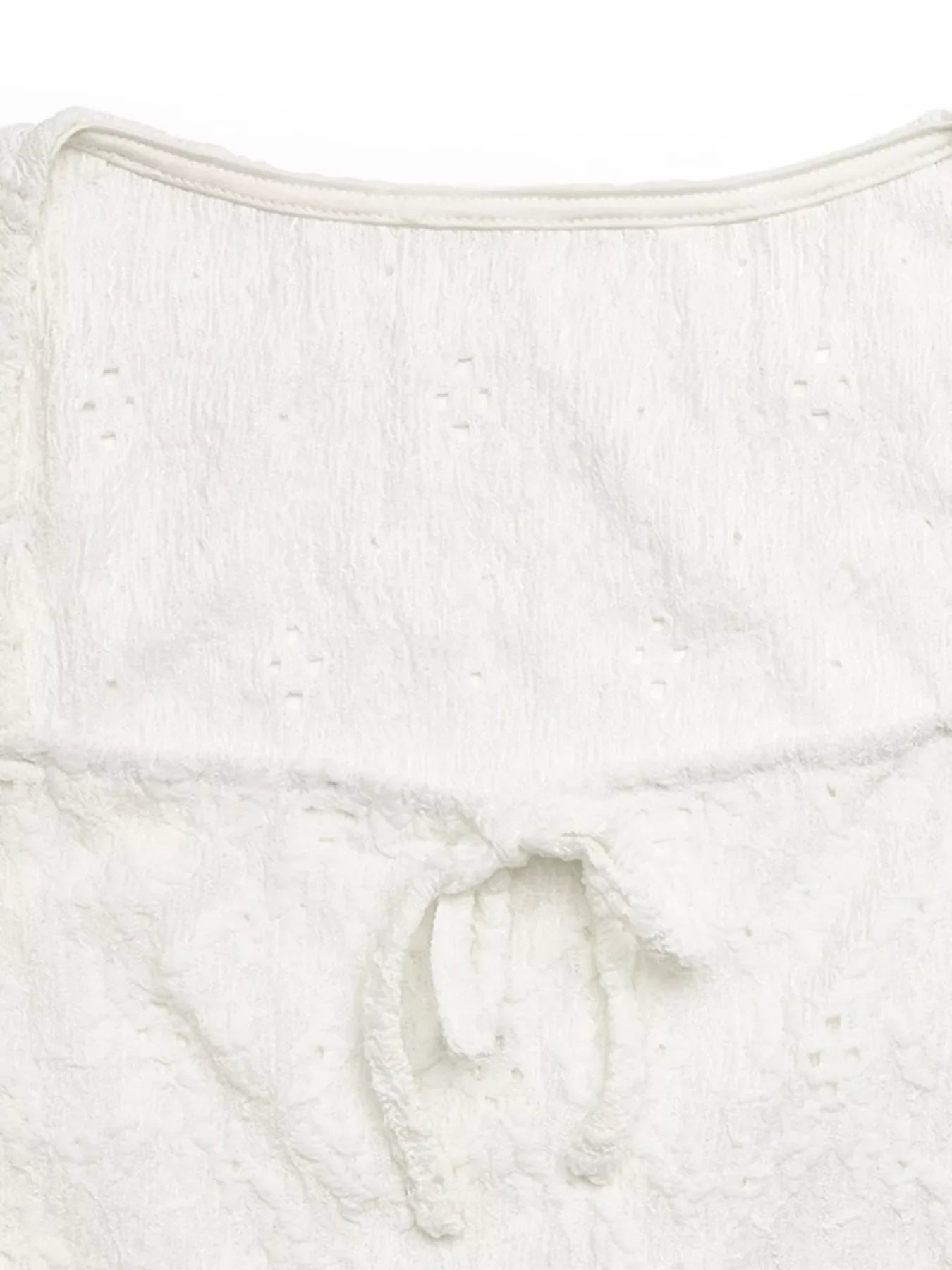 Lace Square Neck Crop T-Shirt
