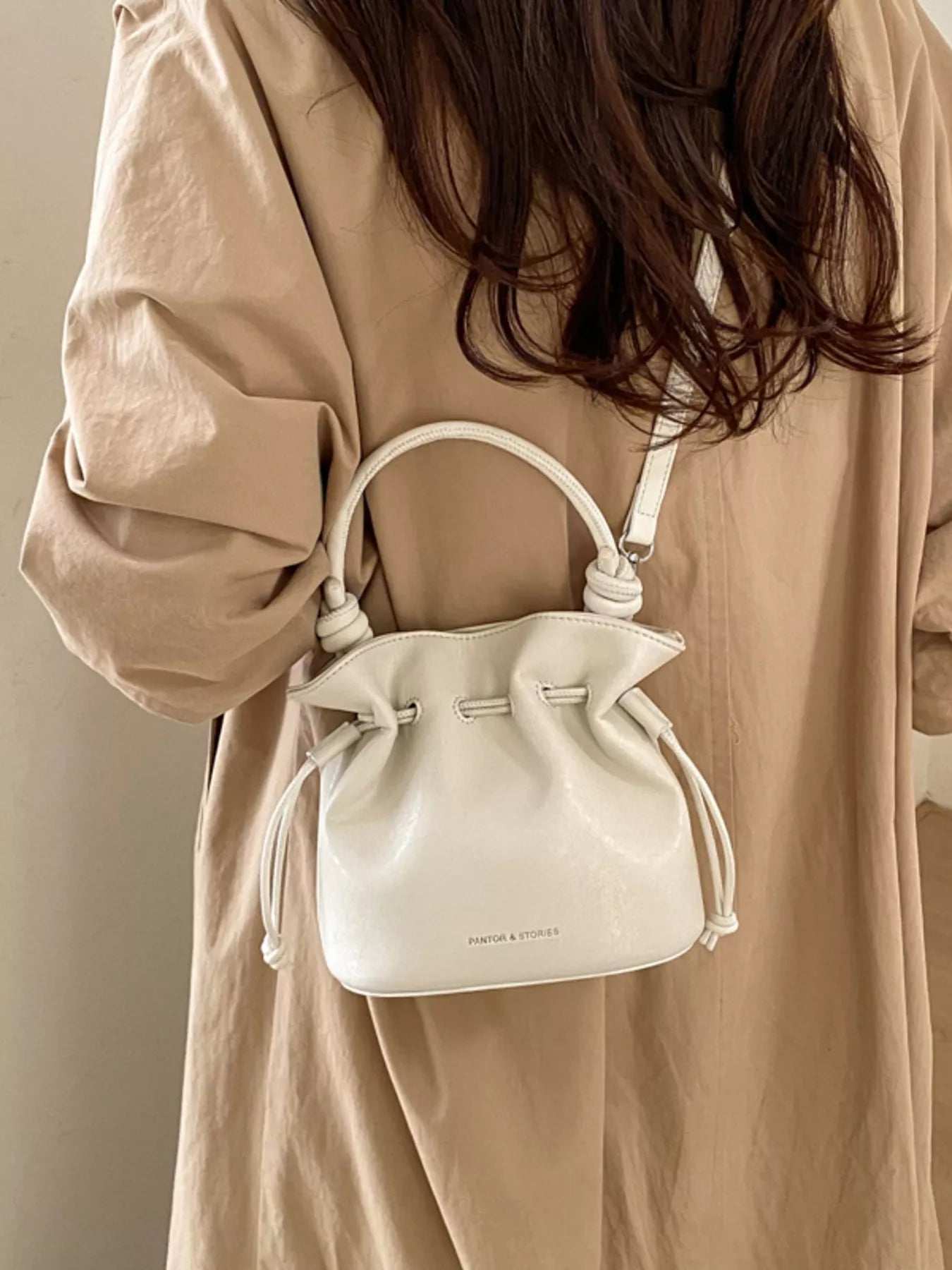 Drawstring Bucket Crossbody Bag