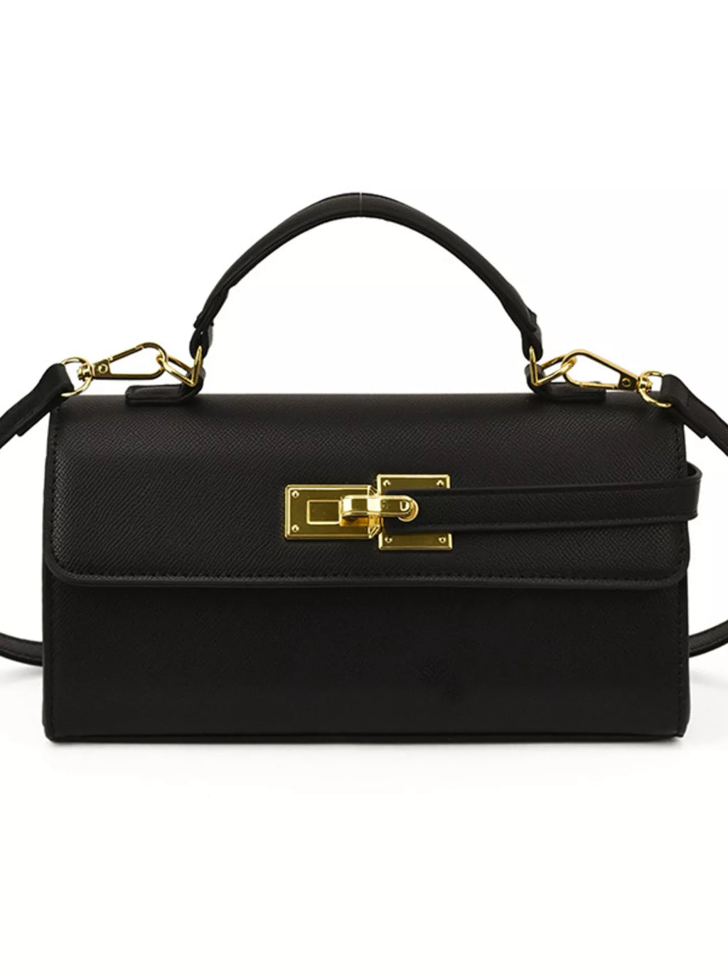 Golden Clasp Crossbody Bag