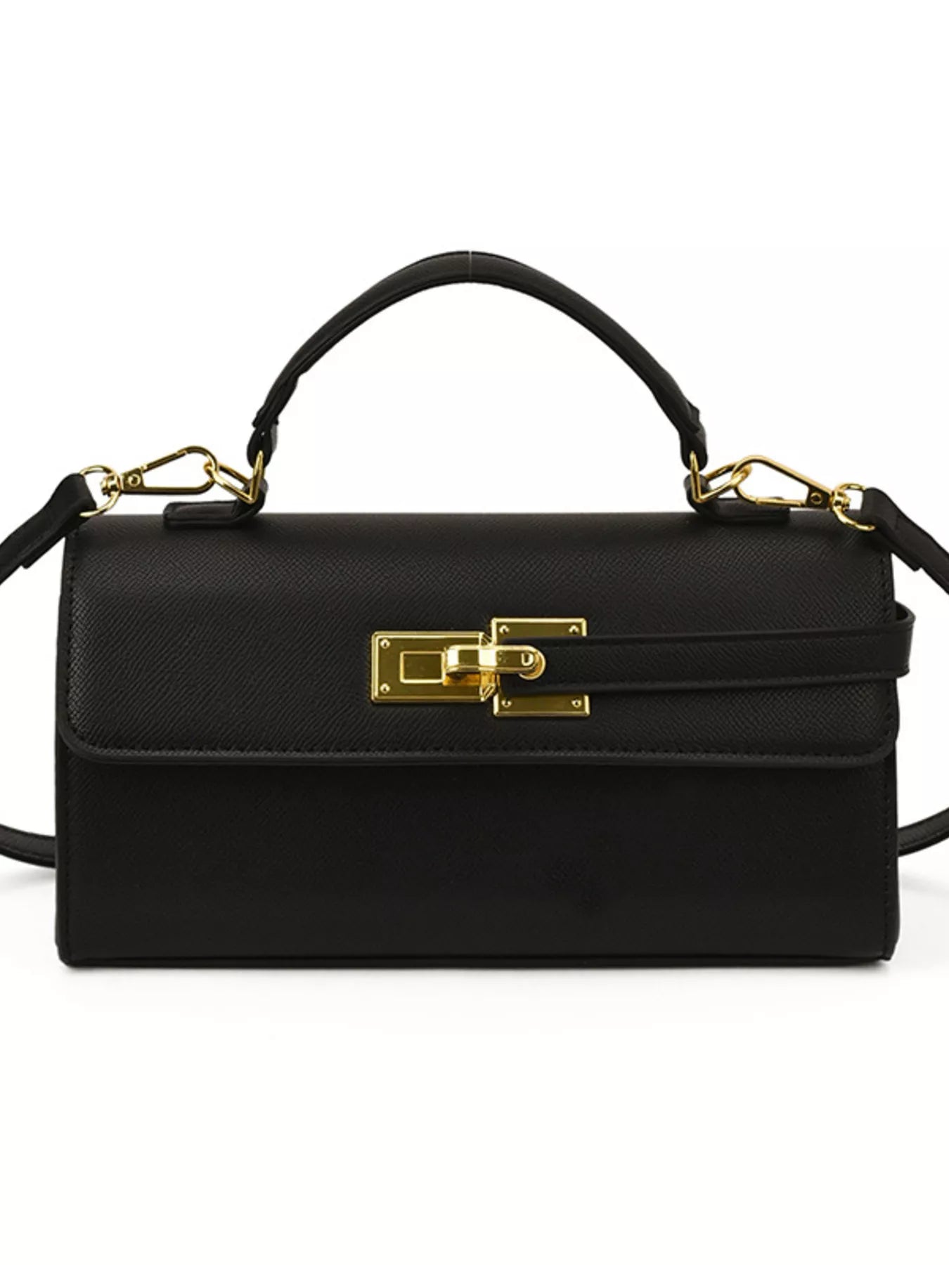 Golden Clasp Crossbody Bag