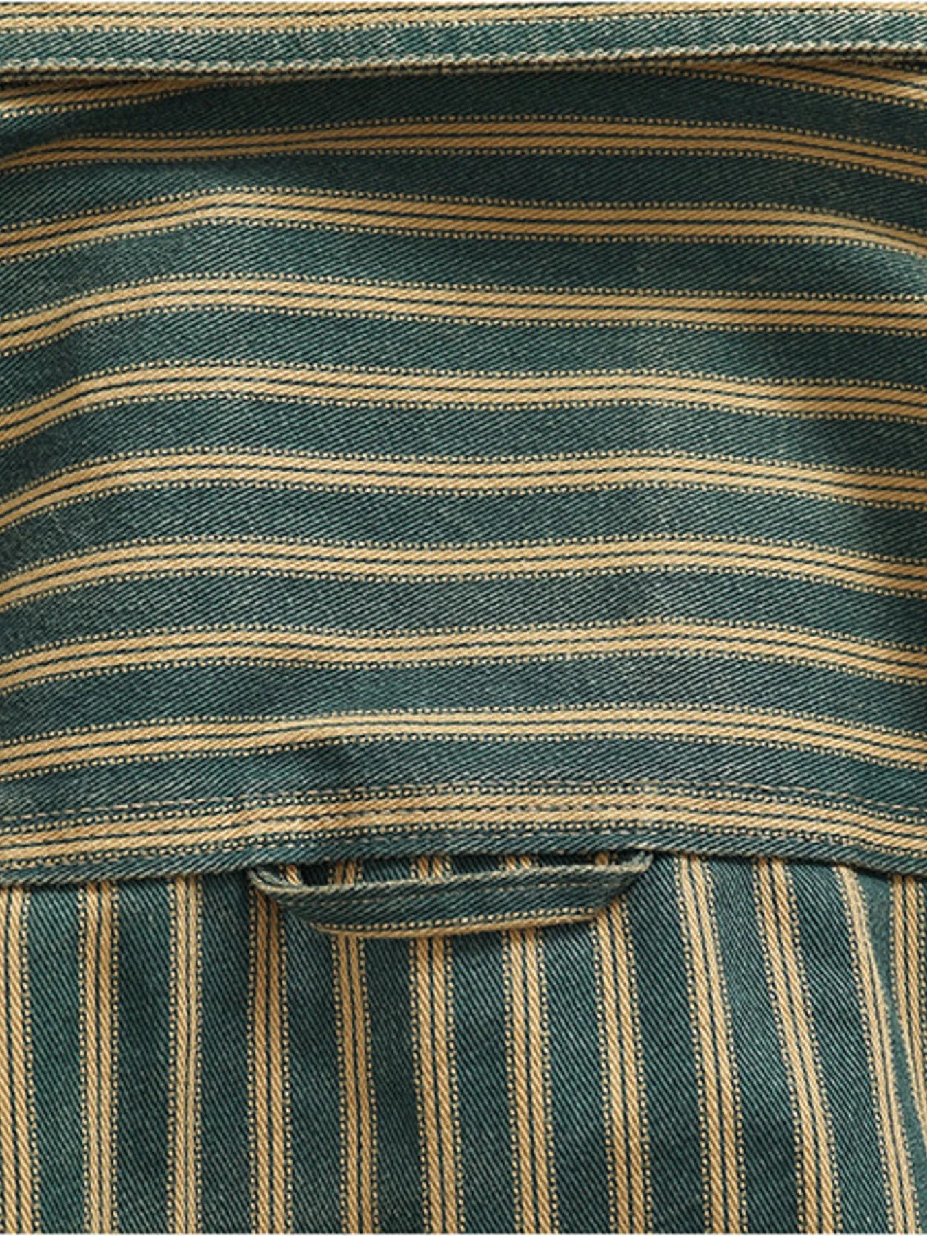 Men's Plus Size Striped Button Up Long Sleeve Shirt