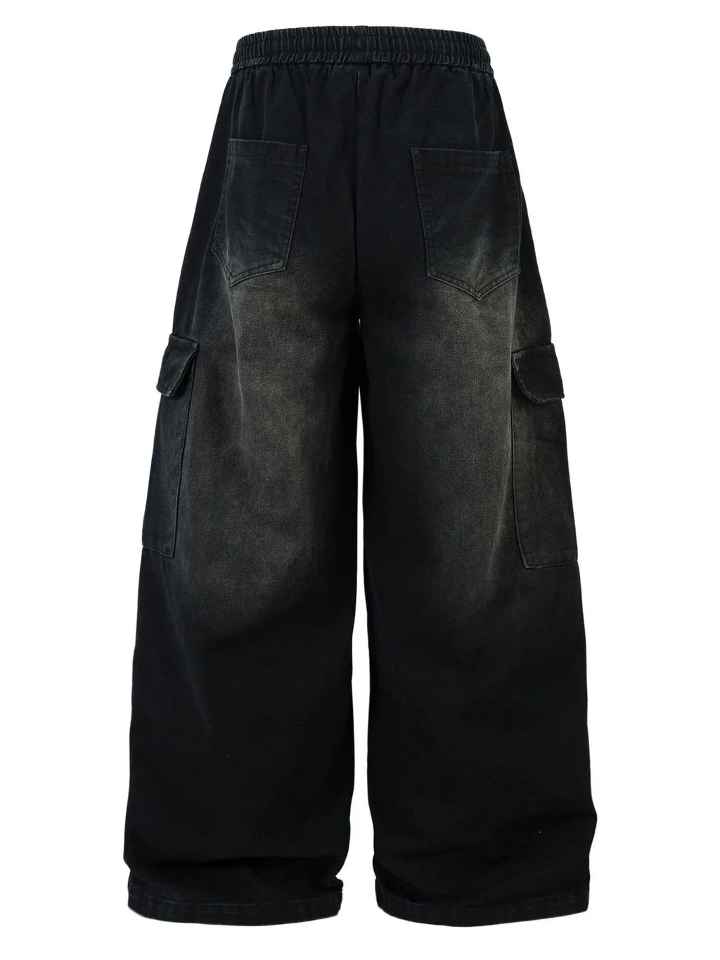 Men's Drawstring Wide Leg Cargo Jeans