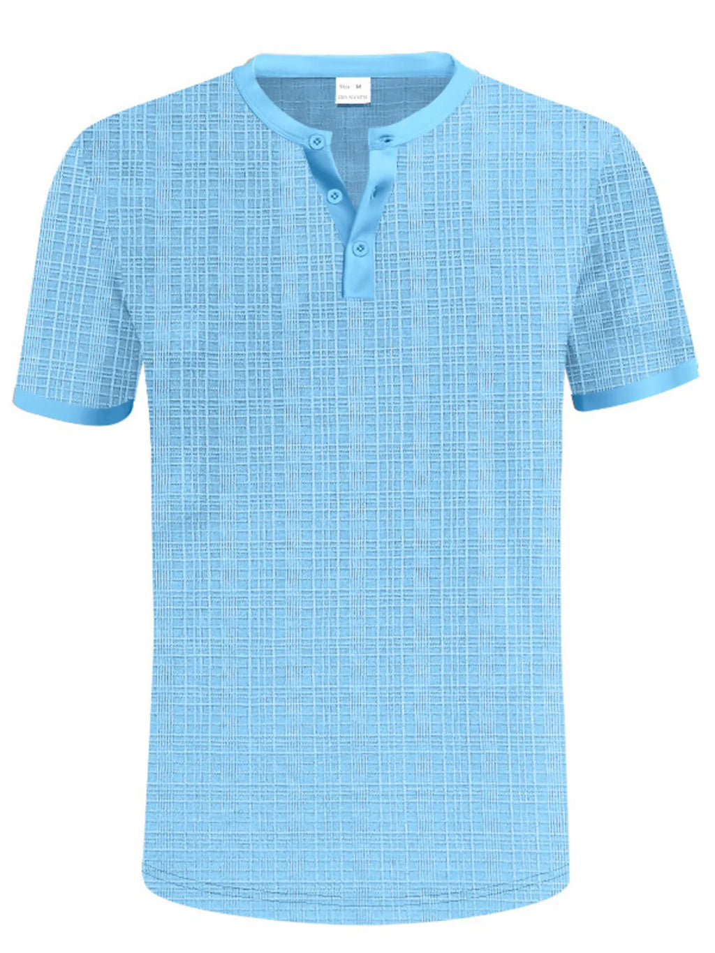 Men's Full Size Button Detail Short Sleeve Top Plus Size
