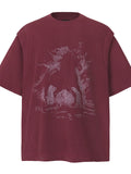 Men's Wash Graphic Round Neck T-Shirt