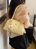 Quilted Zip Shoulder Bag