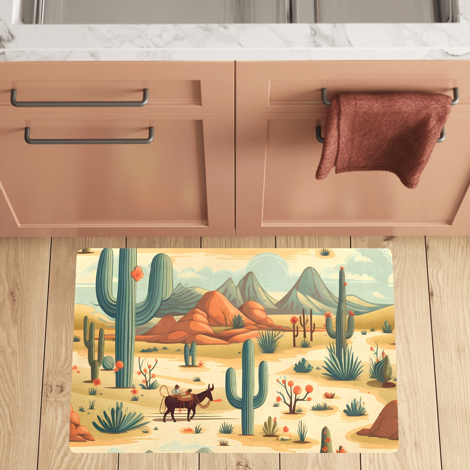 Desert Oasis Kitchen Floormat Kitchen Mat 32"x20" Made in America