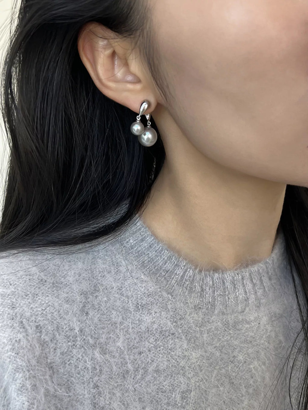Pearl Alloy Drop Earrings