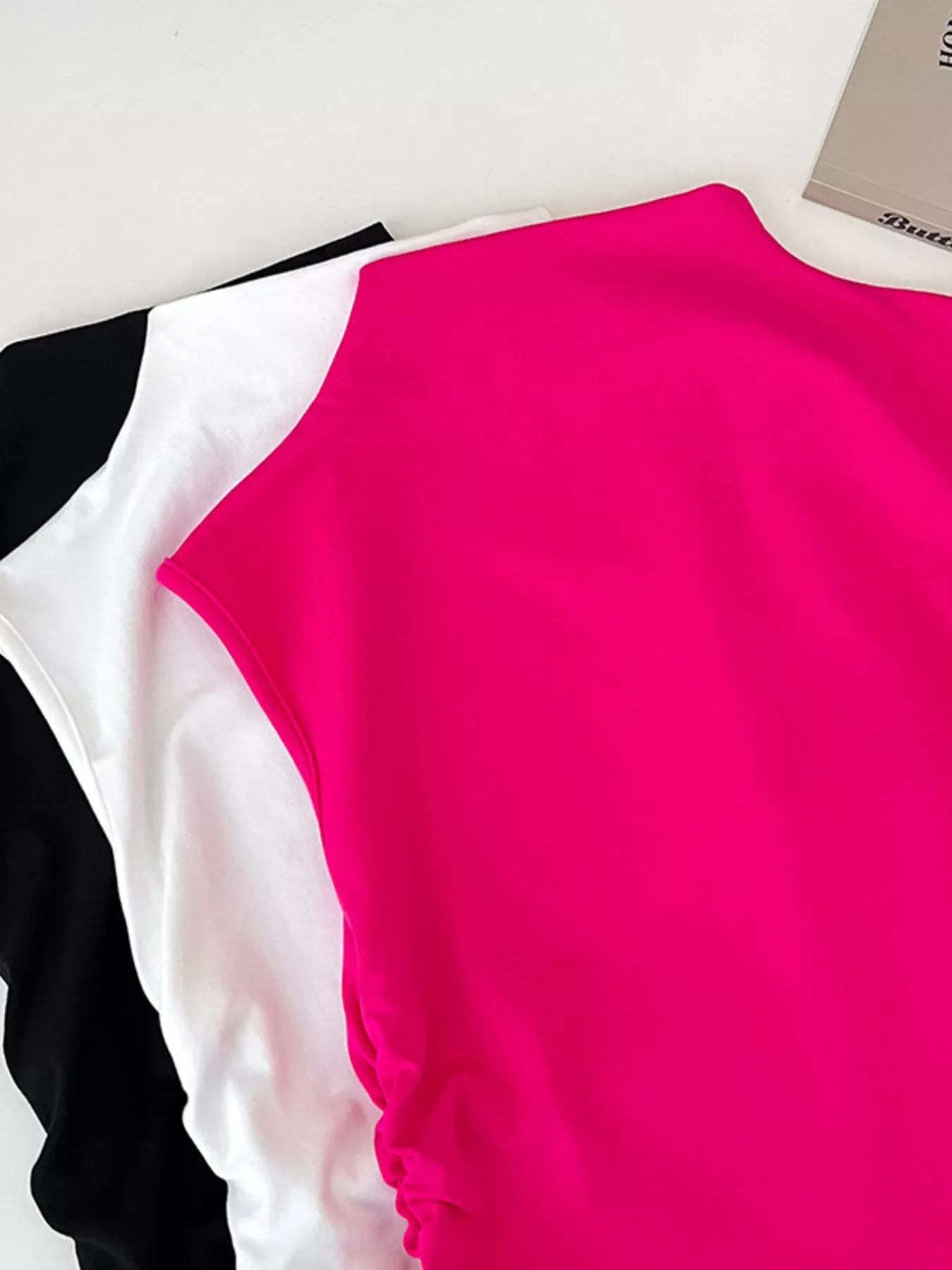 Ruched Mock Neck Tank