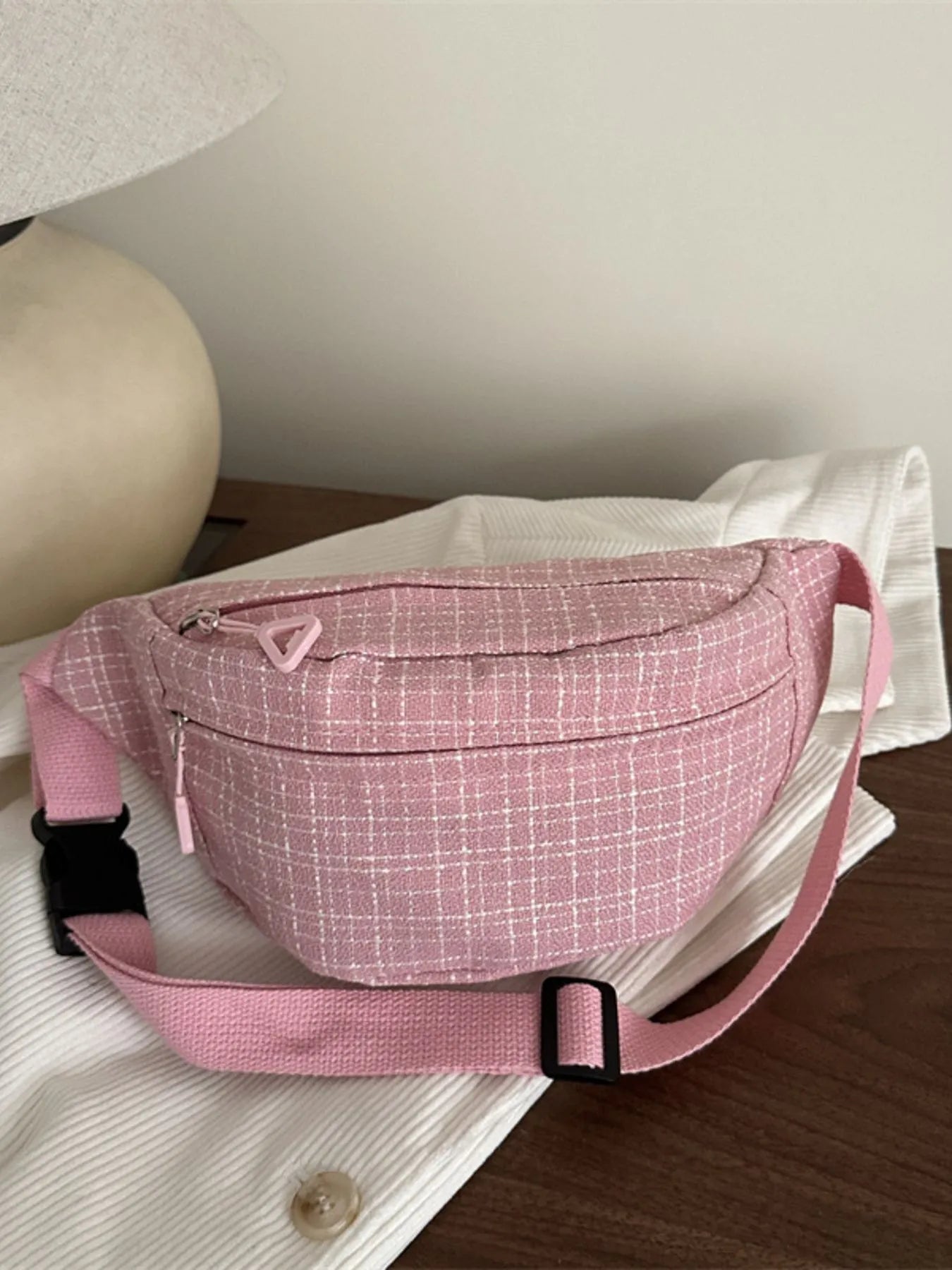 Plaid Pattern Crossbody Bag