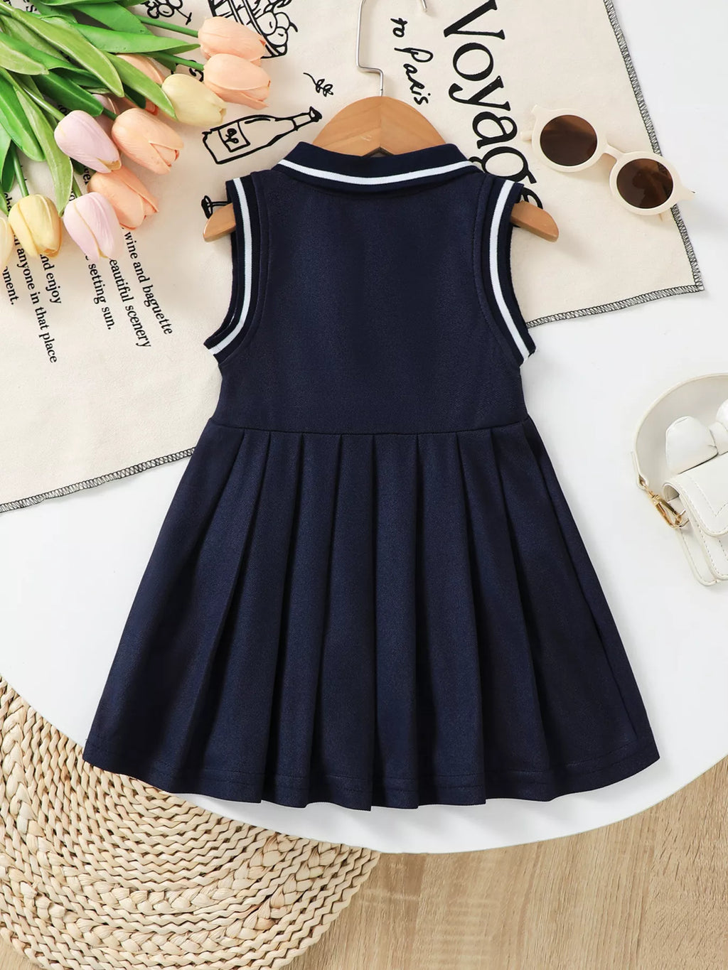 Children's Sleeveless Pleated Dress