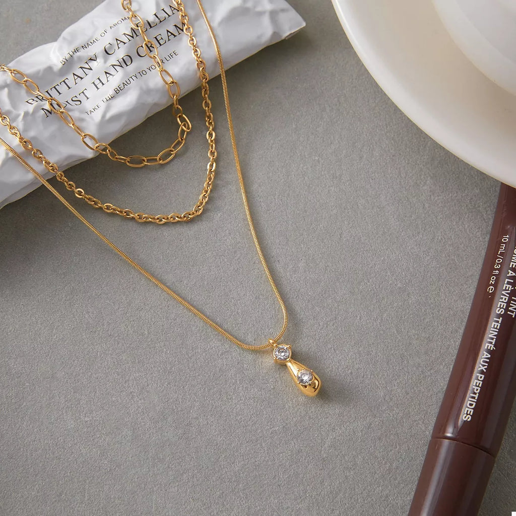 Three Layered Pendant Necklace