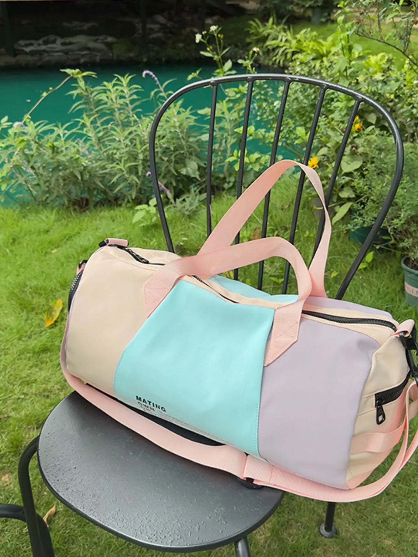 Color Block Duffle Bag