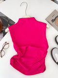 Ruched Mock Neck Tank
