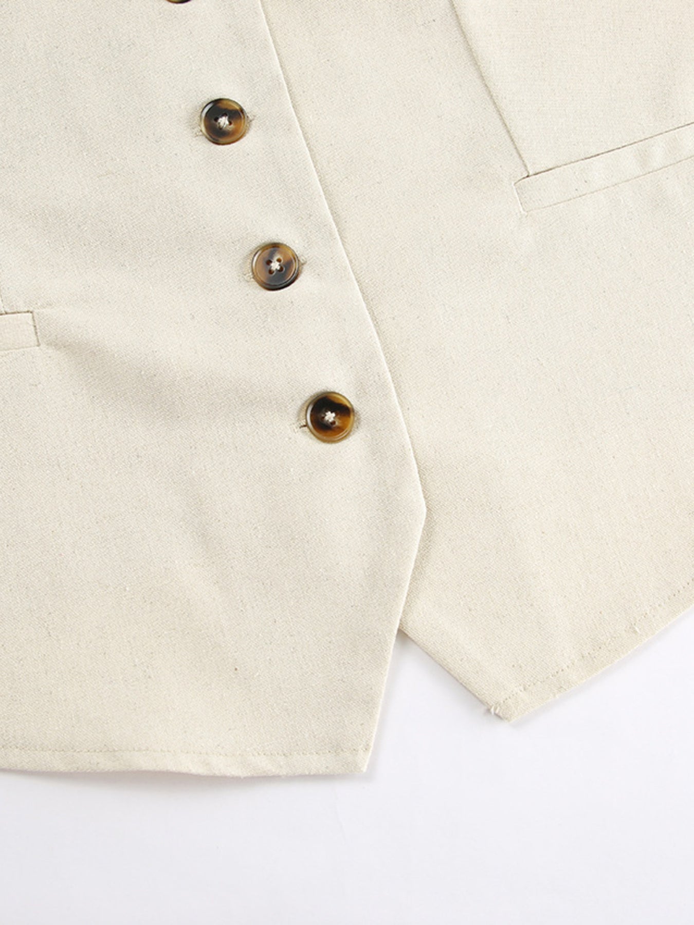 Button Up Vest and Shorts Set