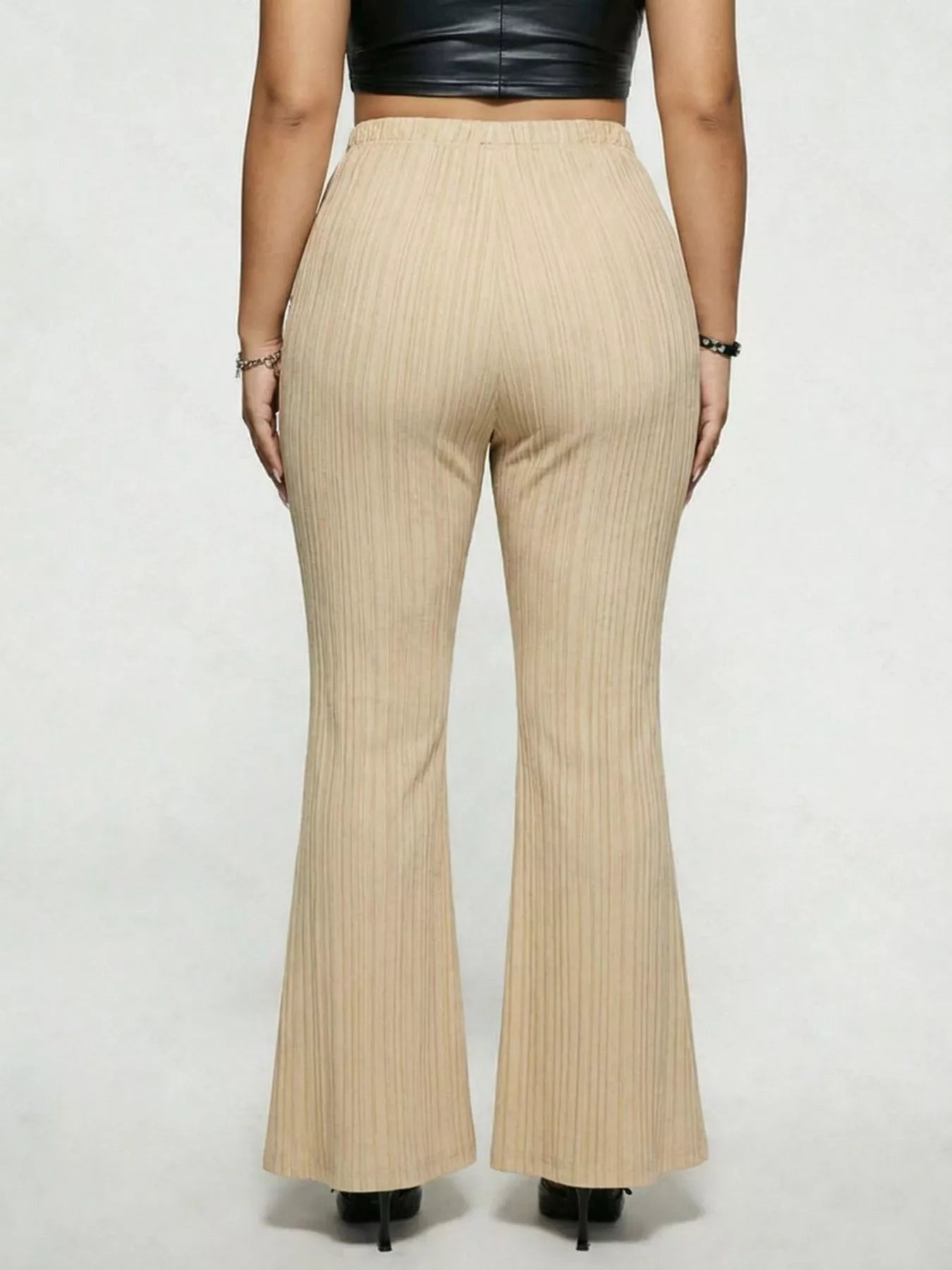 Plus Size High Waist Flare Pants