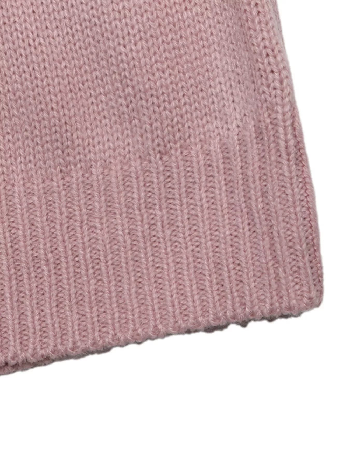 V-Neck Openwork Long Sleeve Sweater