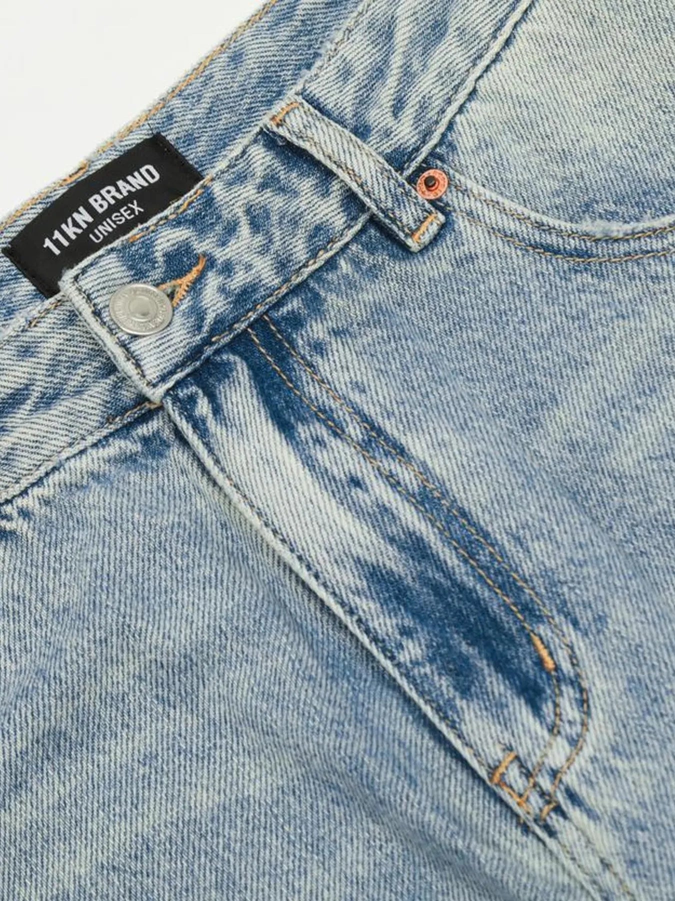 Men's Wash High-Rise Wide Leg Jeans