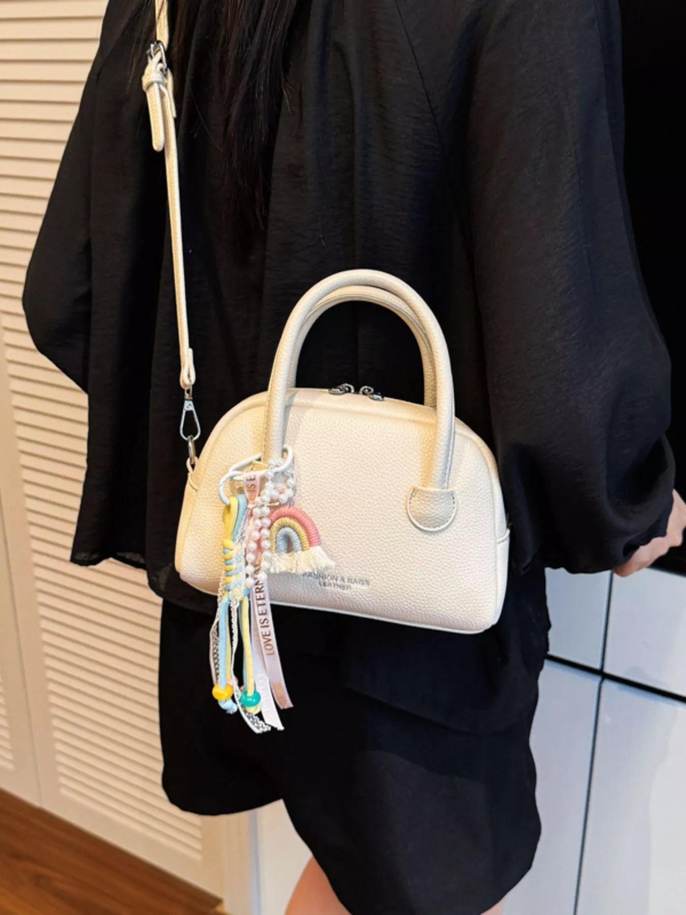 Charm Decor Crossbody Bag