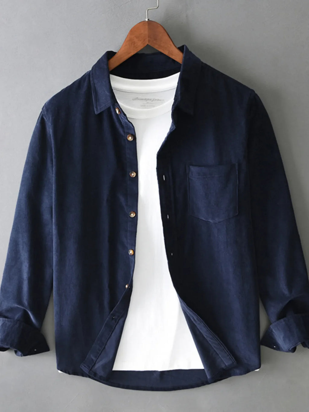 Men's Plus Size Button Up Long Sleeve Shirt