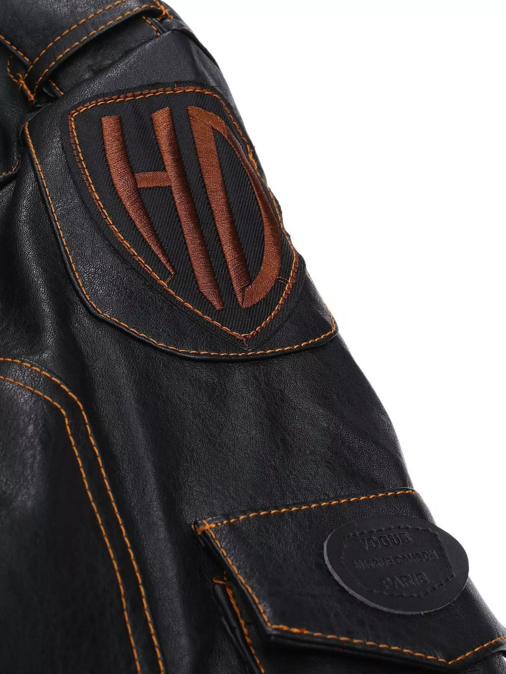 Men's Full Size Faux Leather Motorcycle Jacket Plus Size