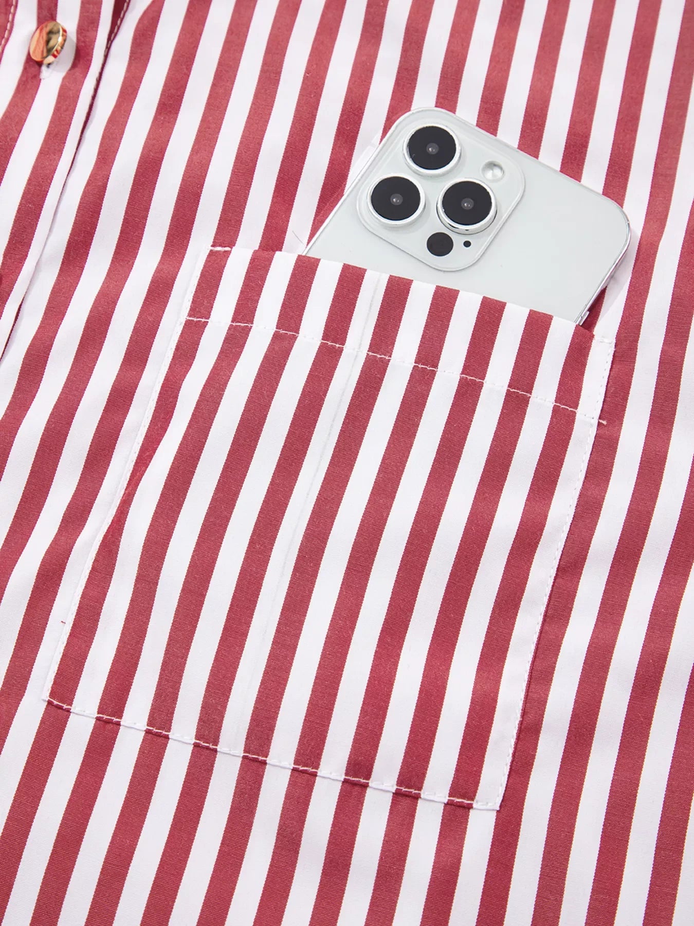 Striped Button-Up Long Sleeve Shirt