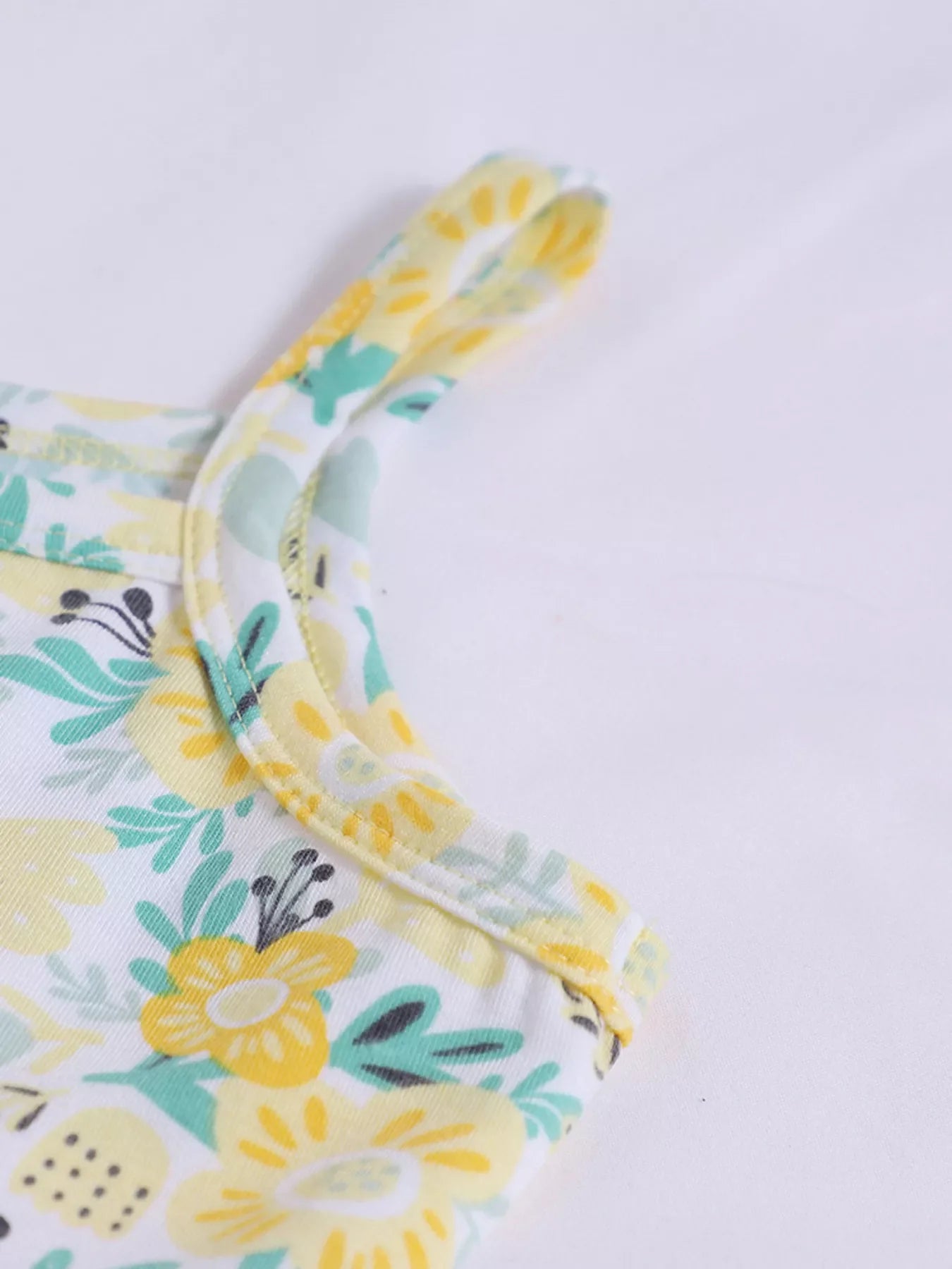 Children's Floral Print Spaghetti Strap Dress