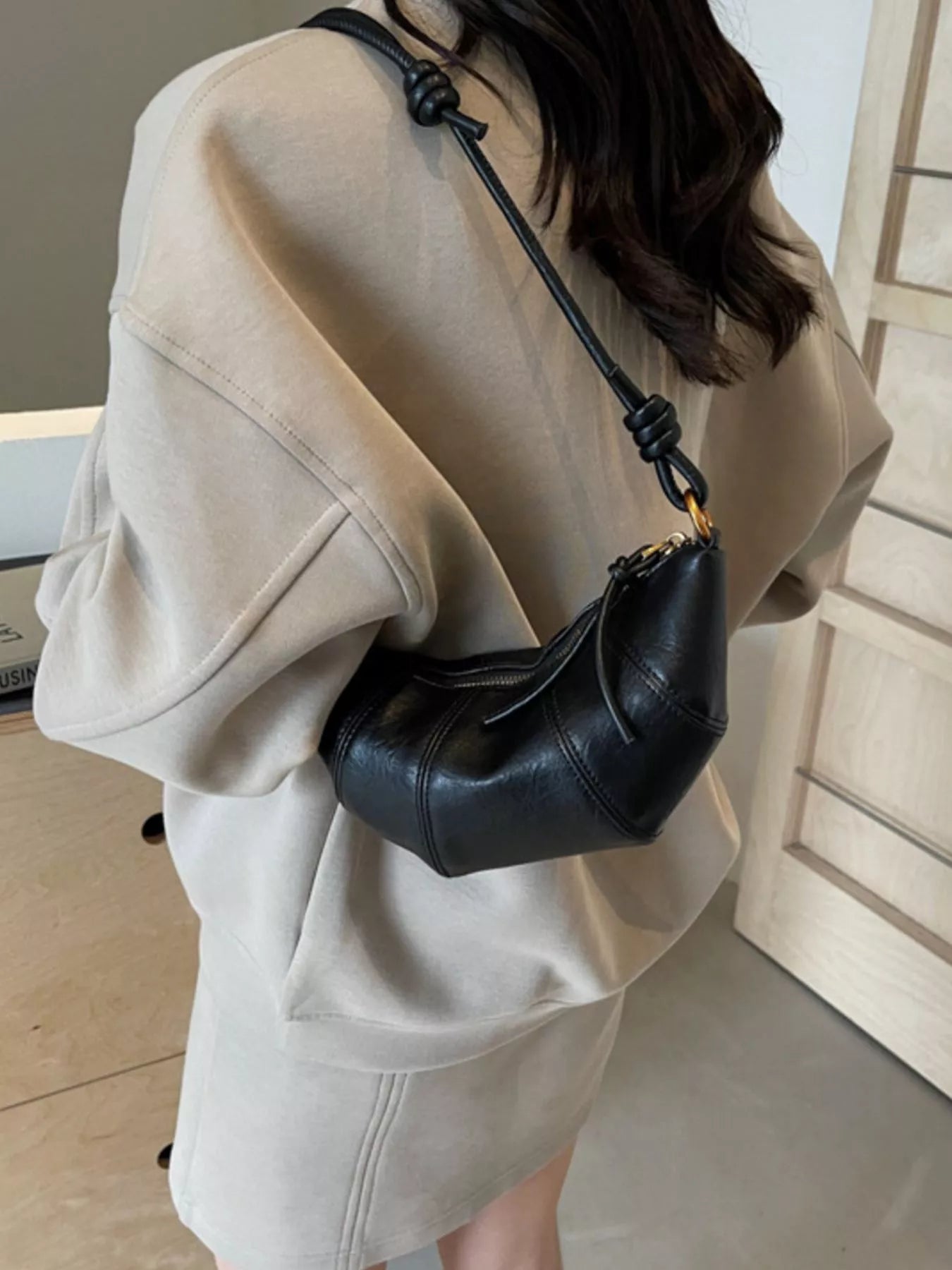 Croissant Shape Crossbody Bag