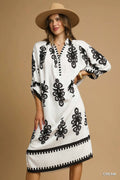 Umgee Abstract Print Midi Dress