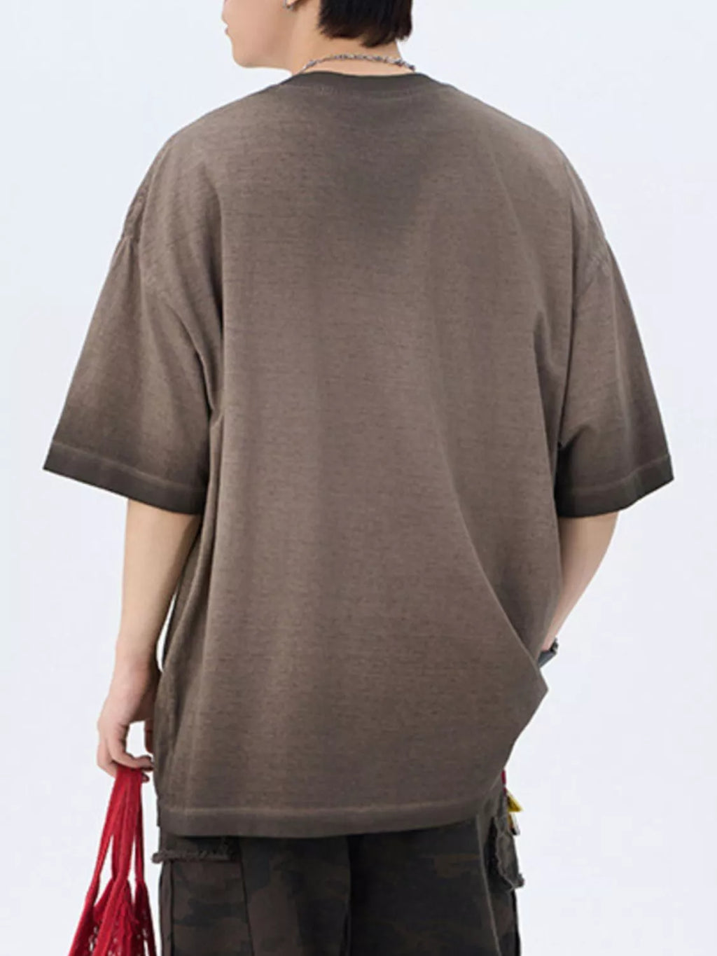 Men's Letter Round Neck Half Sleeve T-Shirt