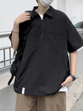 Men's Half-Zip Oversized Blouse