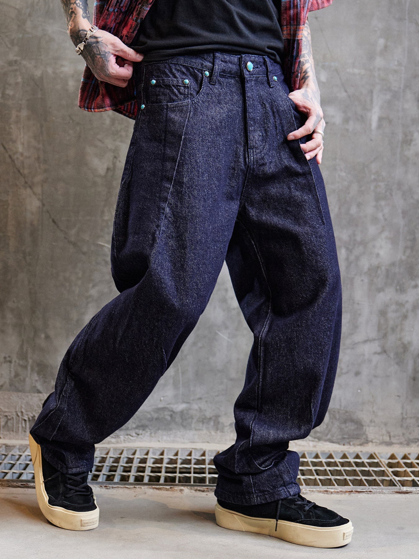 Men's Full Size Wide Leg Jeans Plus Size