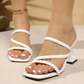Open Toe Block Heel Sandals