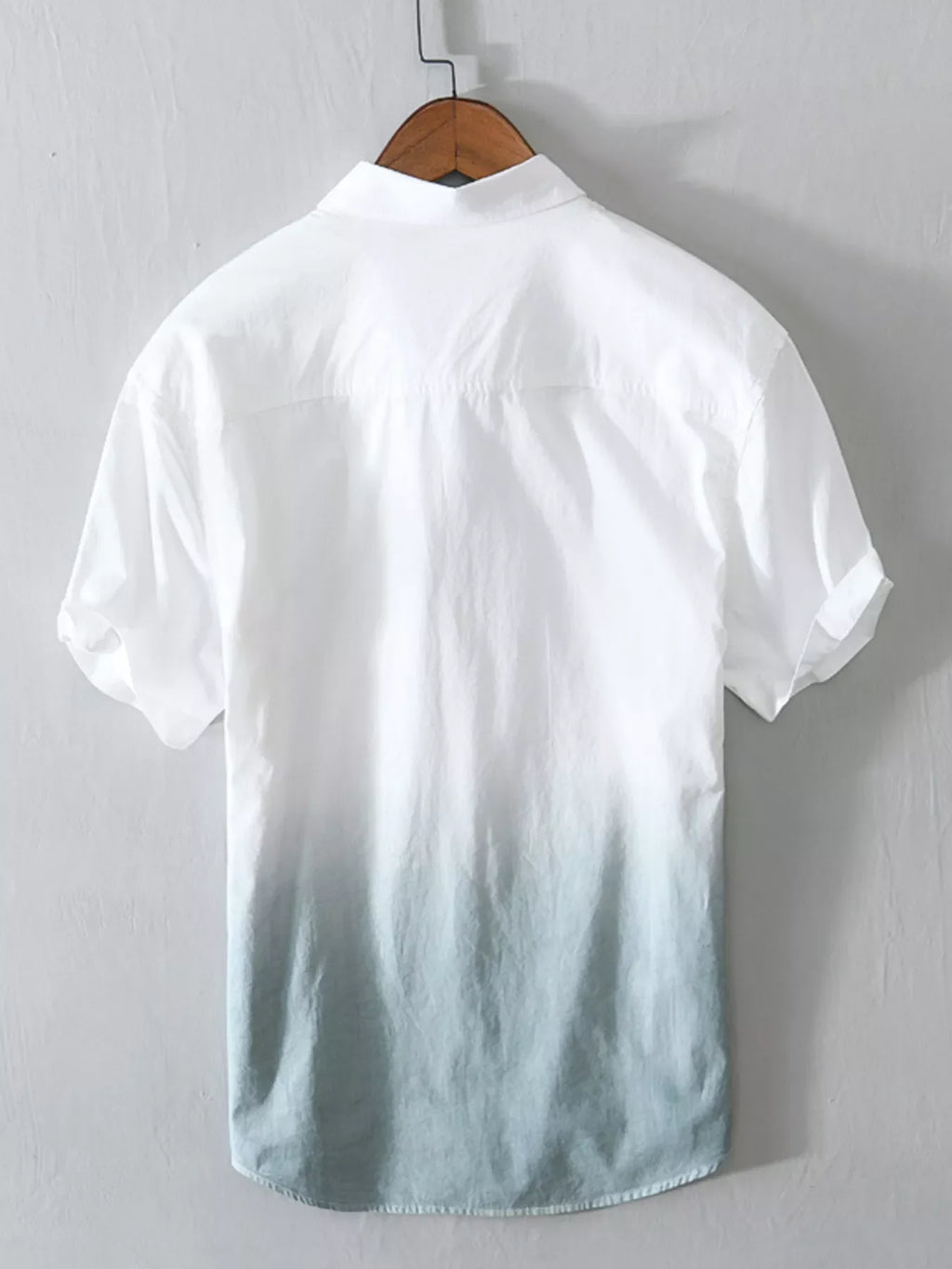 Men's Plus Size Gradient Casual Short Sleeve Shirt