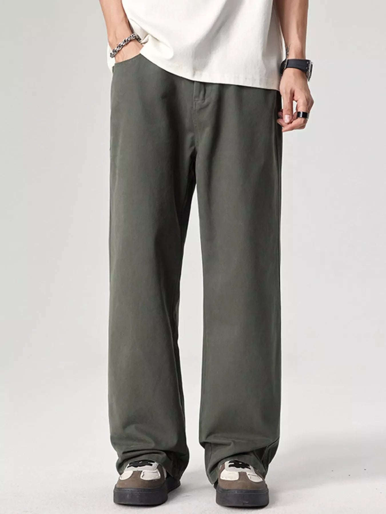 Men's Plus Size Wide Leg Pants