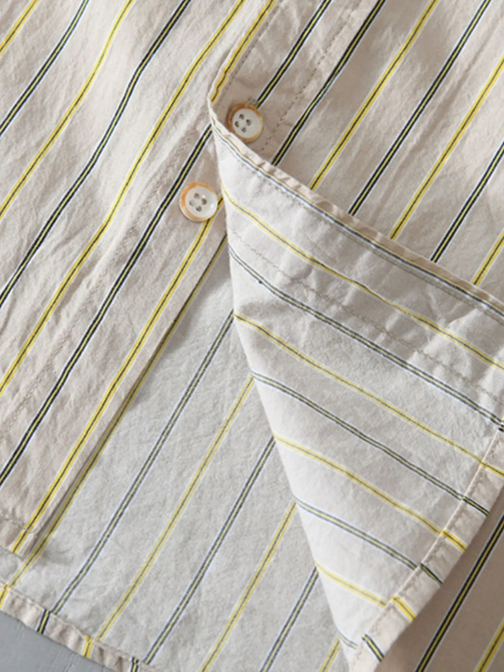 Men's Plus Size Classic Striped Button-Down Shirt