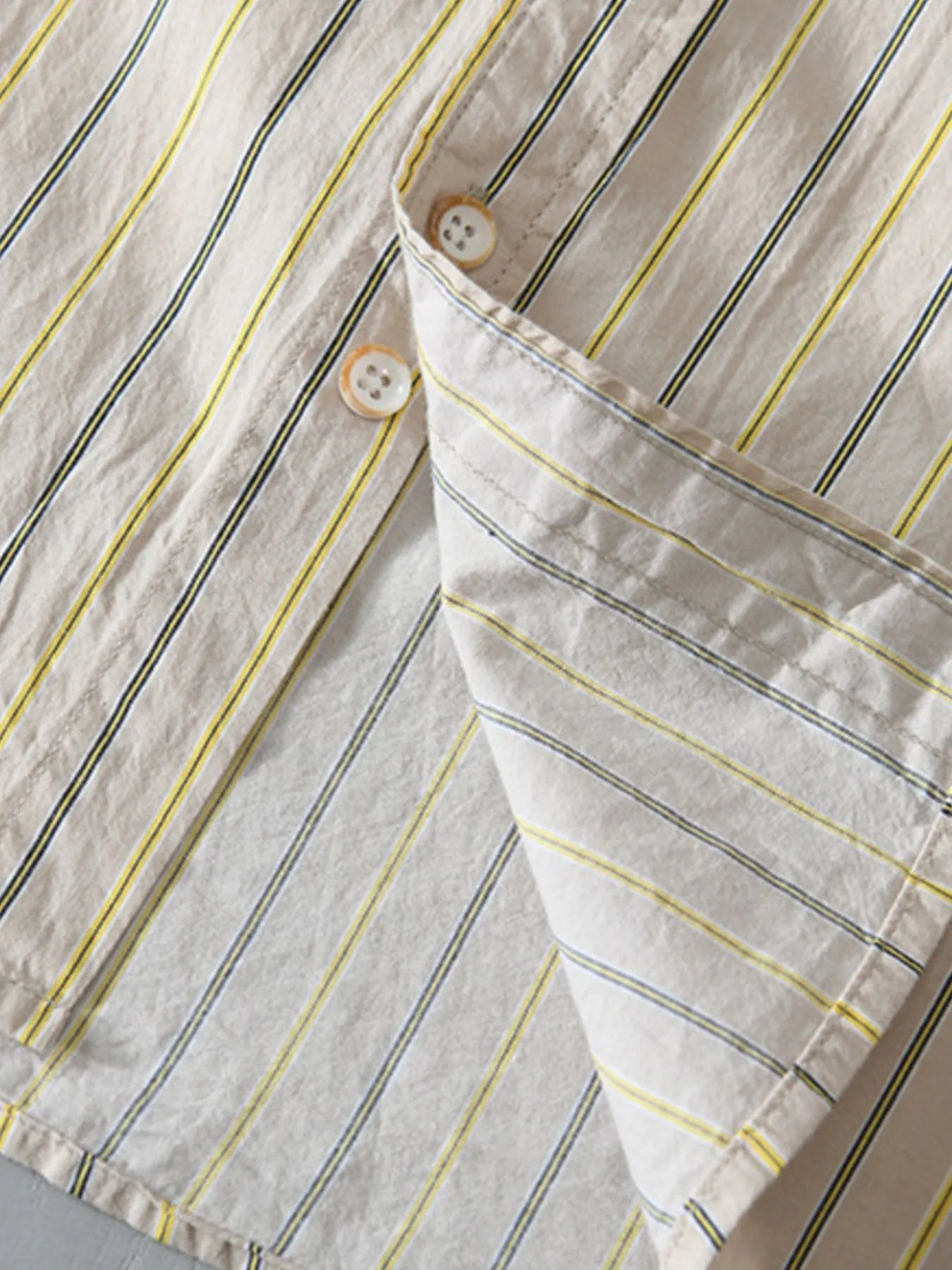 Men's Plus Size Classic Striped Button-Down Shirt