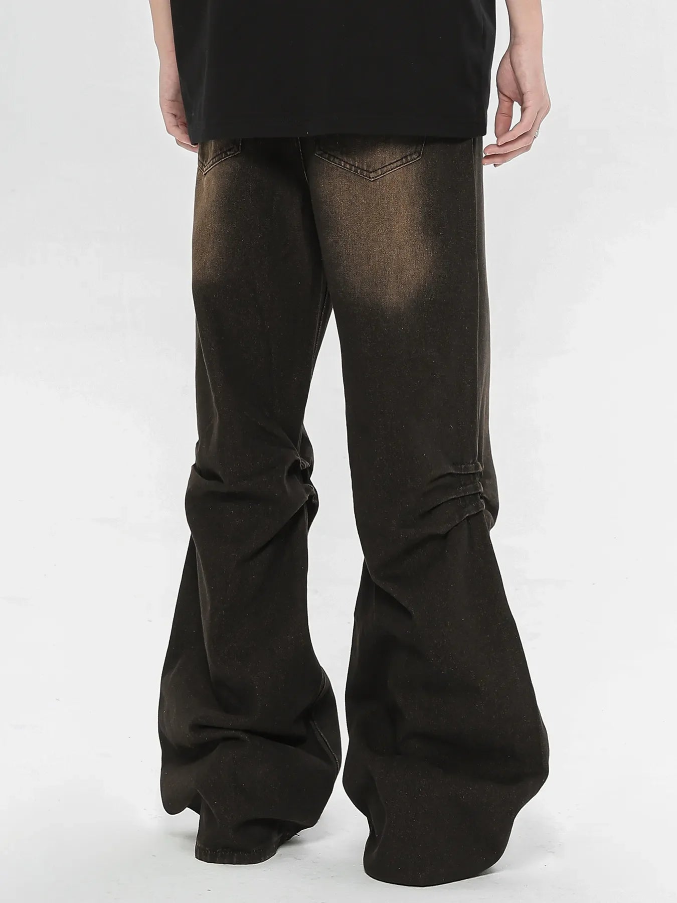 Men's Relaxed Fit Vintage Wash Flare Jeans