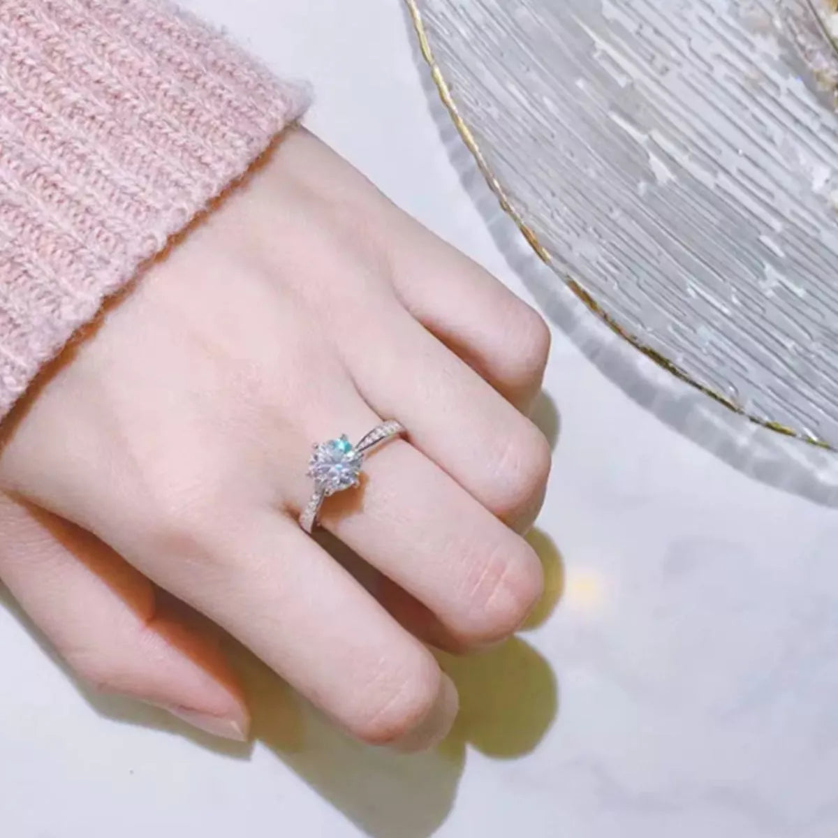 3 Carat Moissanite 925 Sterling Silver Ring