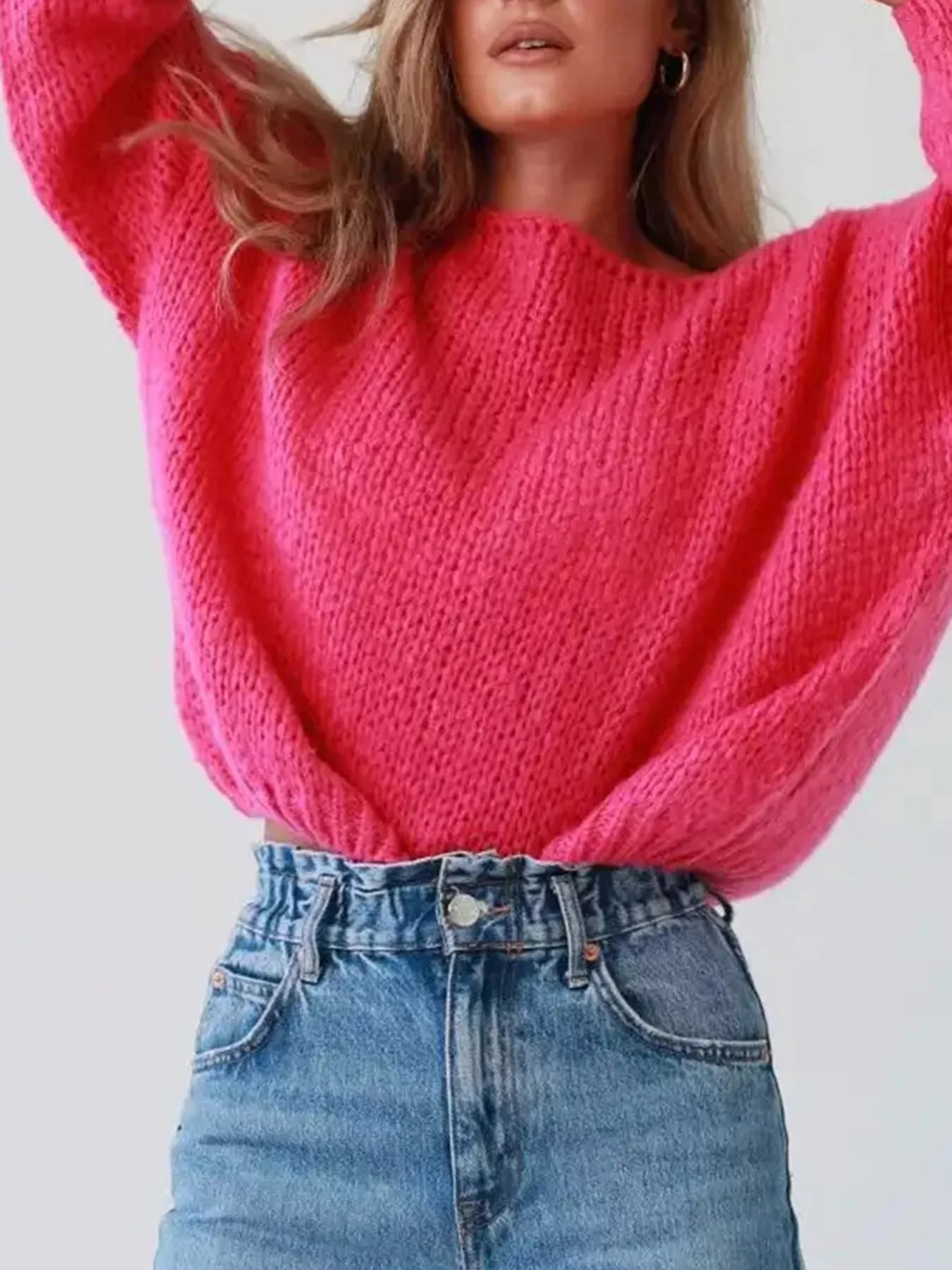 Chunky Knit Boat Neck Sweater