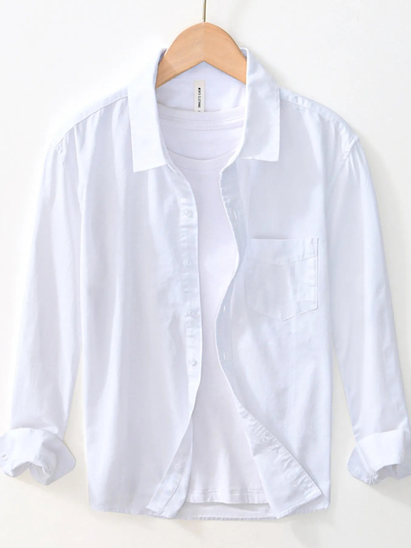 Men's Plus Size Button Up Long Sleeve Shirt