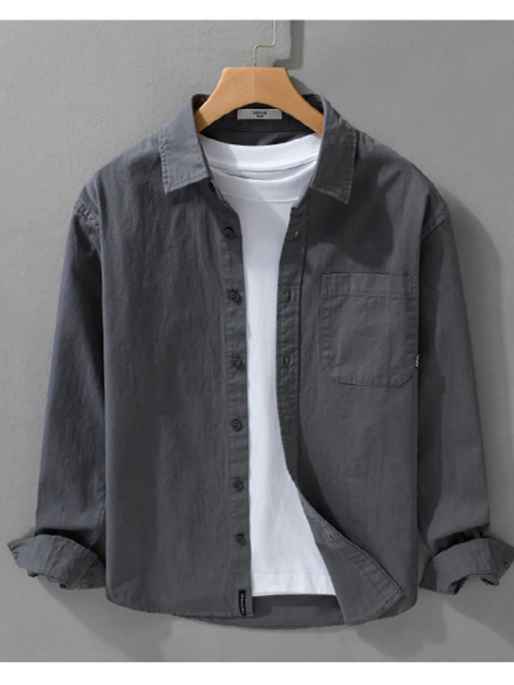 Men's Plus Size Button Up Long Sleeve Shirt