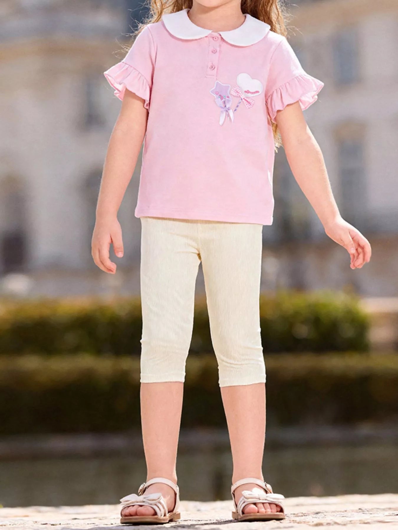 Children's Ruffled Top & Capri Pants Set
