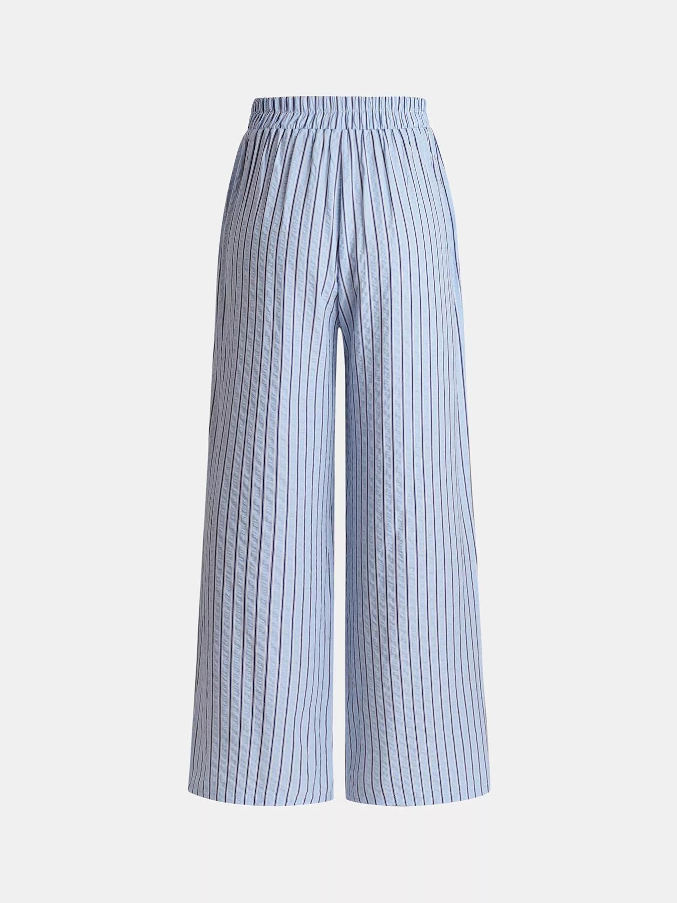 Striped High-Waisted Wide Leg Pants