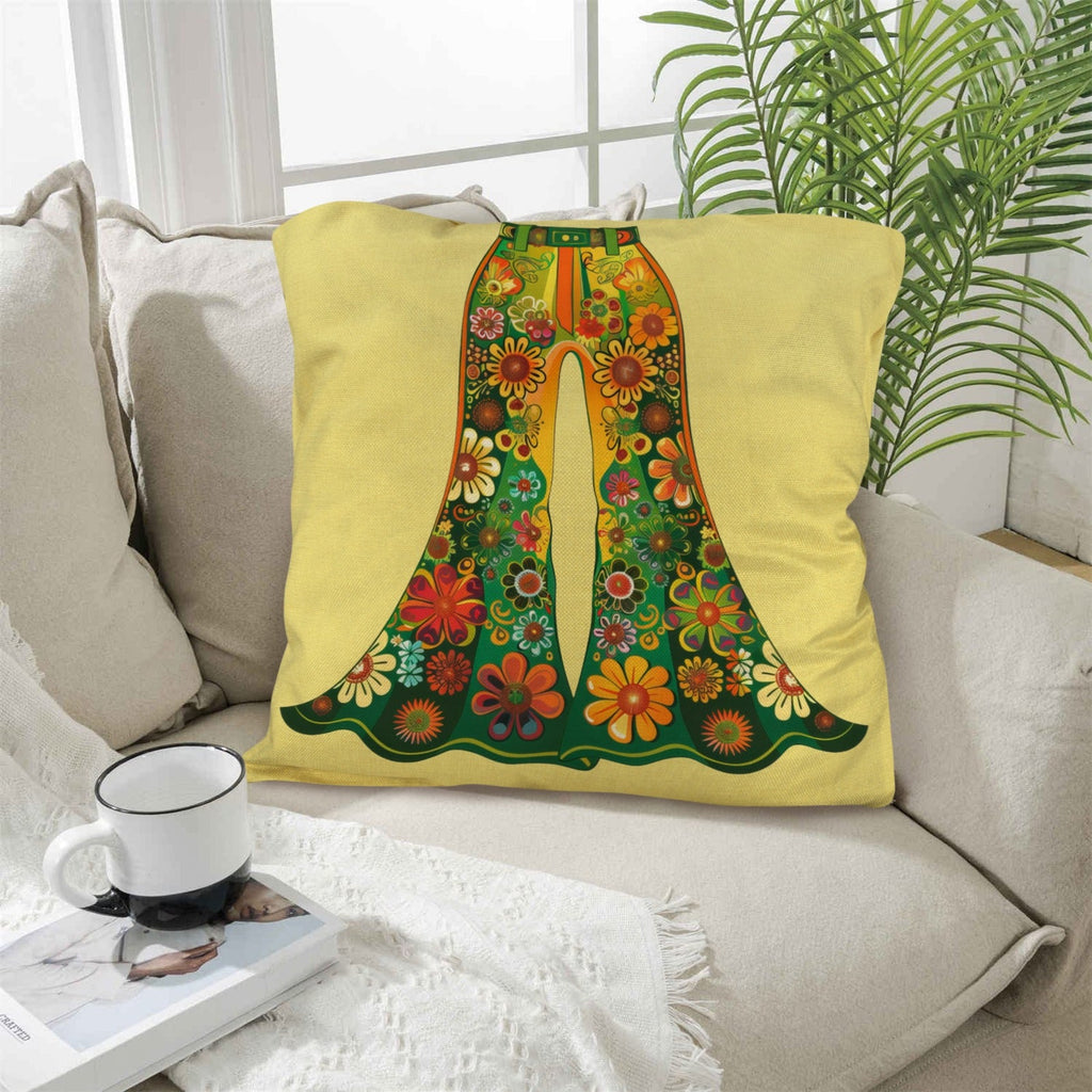 Baha Ranch Floral Bell Bottoms Pillow Case Made in America