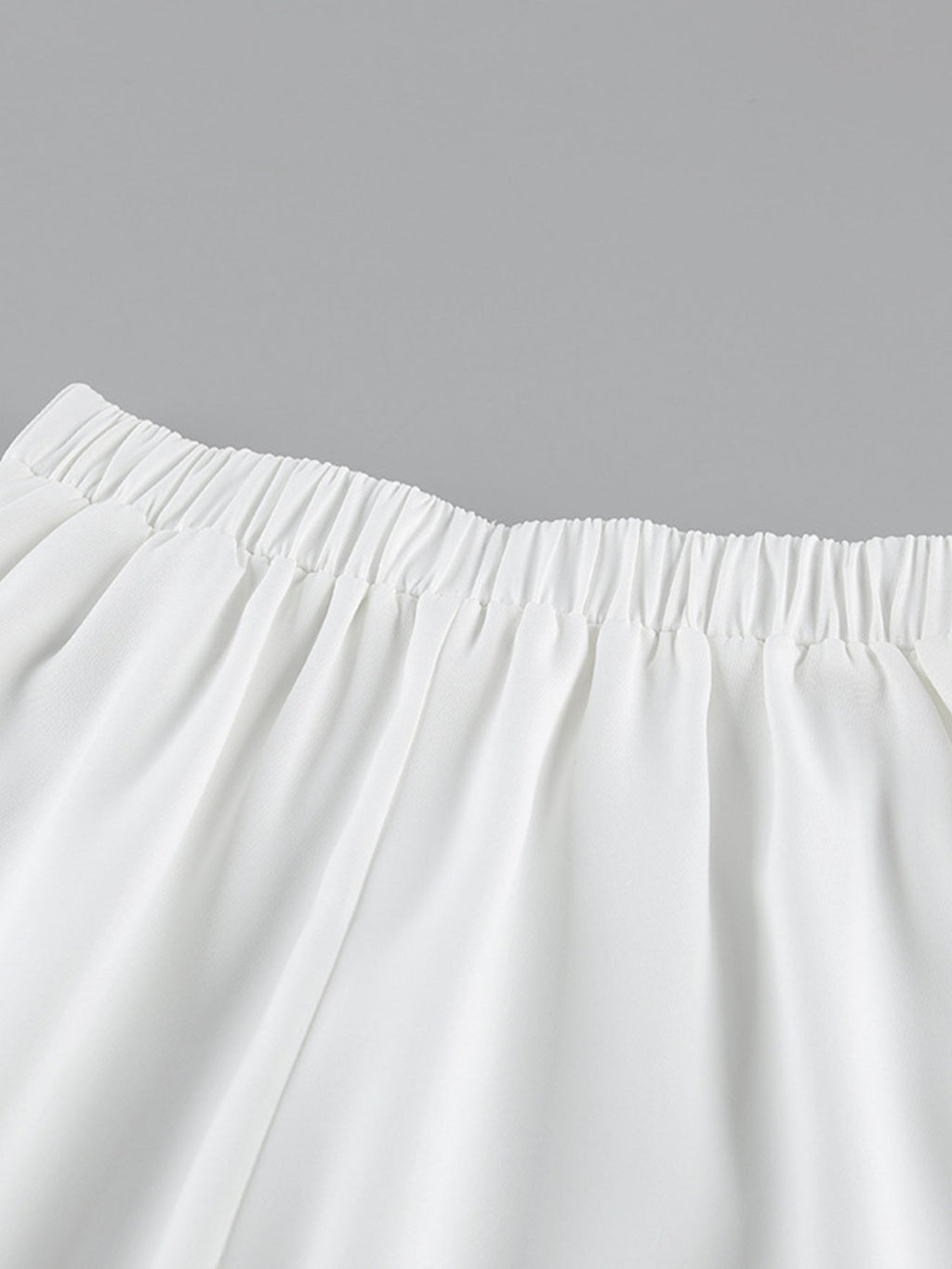One Button Short Sleeve Top and Skirt Set