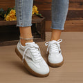 Round Toe Lace Up Sneakers