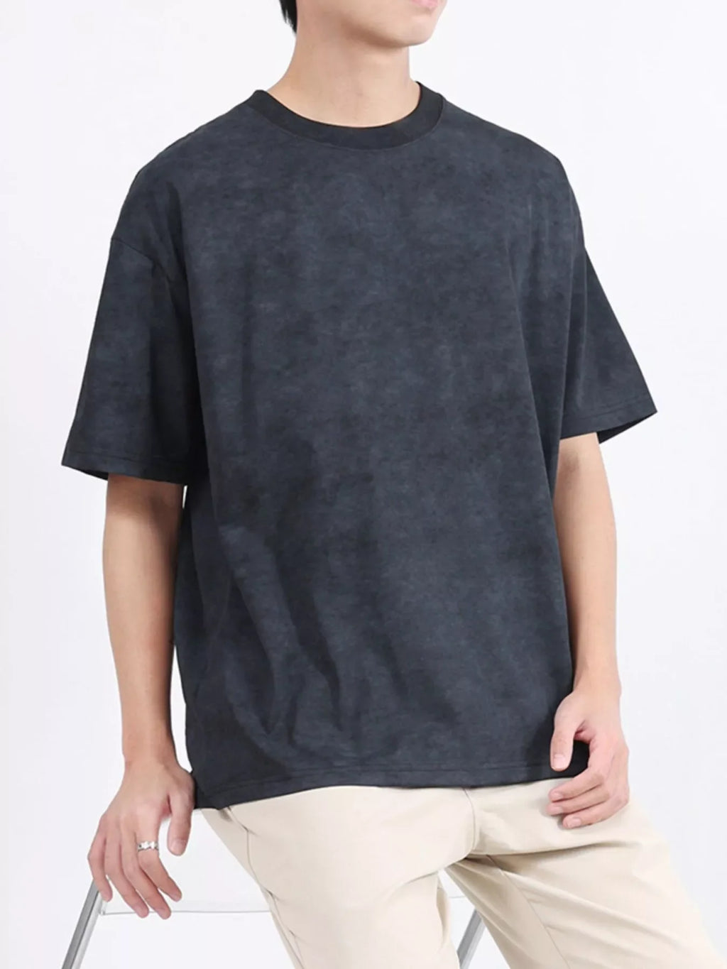 Men's Plus Size Round Neck Short Sleeve T-Shirt