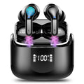 Wireless Earbud Bluetooth Headphones 5.3 NEW 40H Ear Buds Bass Stereo Earphones Noise Cancelling Earbud with 4 ENC Mic in-Ear Bluetooth Earbud USB-C LED Display IP7 Waterproof Sport for Android iOS
