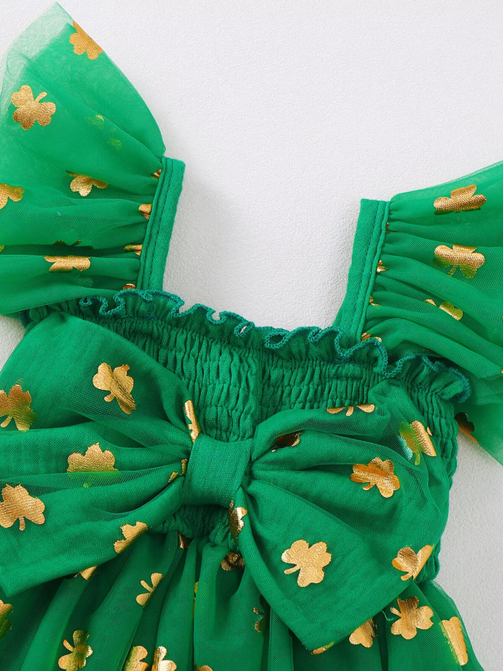Children's Smocked Clover Tulle Dress